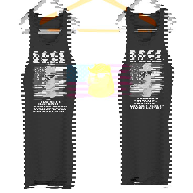 Doge 政府効率省 トランプ柴犬 タンクトップ