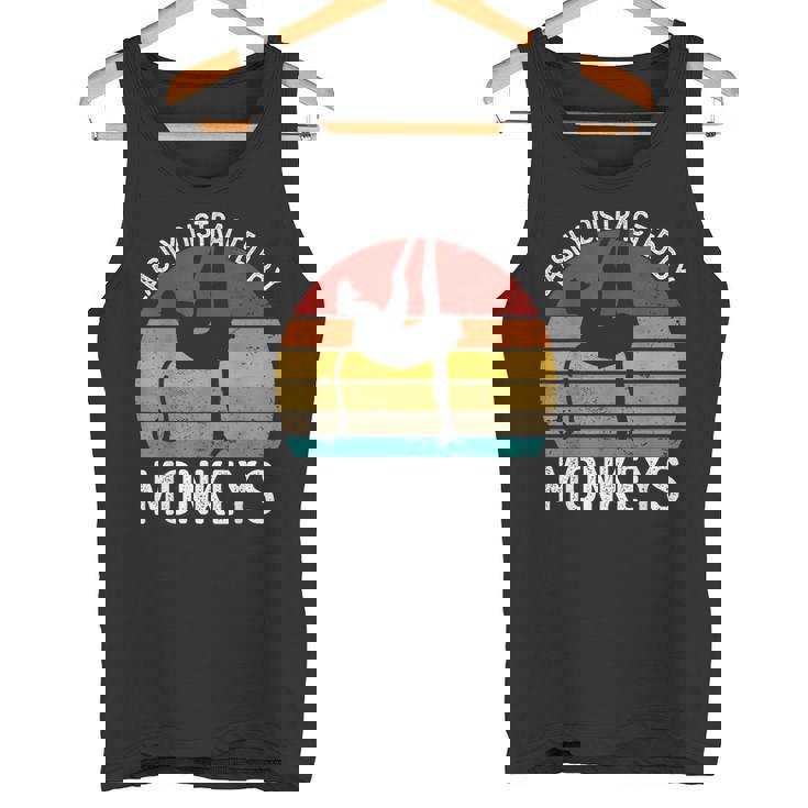 Easy Distracted By Monkeys シャツ ビンテージモンキー タンクトップ