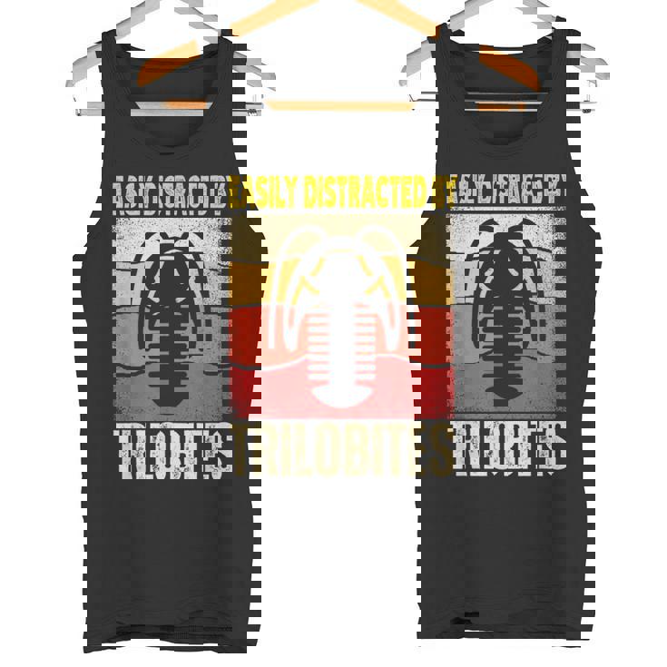 Easy Distracted By Trilobites Trilobite Lover タンクトップ