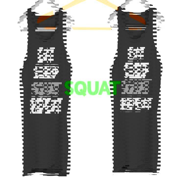 Eatleepquat Repeat モチベーショントレーニング タンクトップ