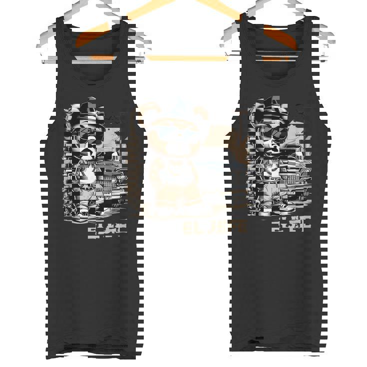 El Jefe ヒップホップ テディベア ローライダー シャツ チカーノ チョロ タンクトップ