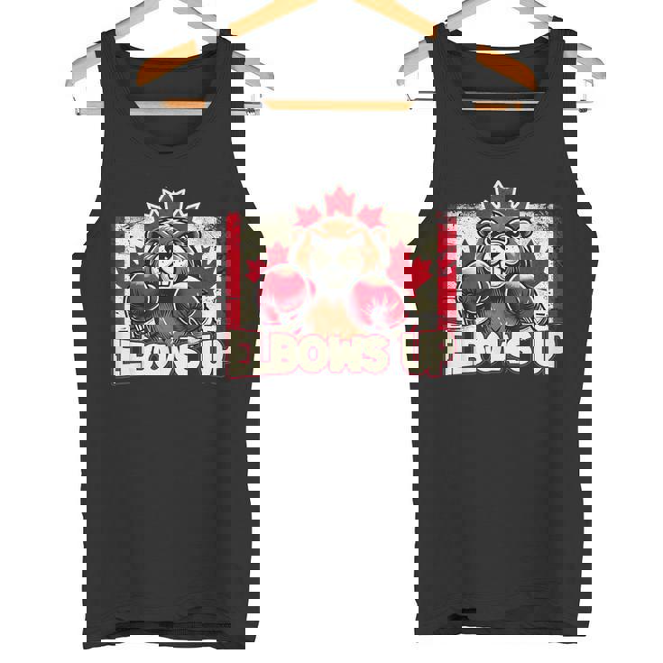 Elbows Up Canada カナダのカウンター関税 ビーバーボクシング タンクトップ