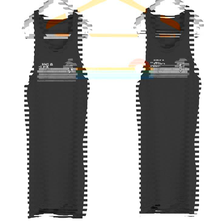 Eureka California Usa アメリカ レトロ サンセット レインボー シンセ タンクトップ