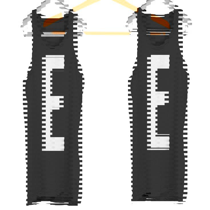 E字アルファベット モノグラム イニシャル タンクトップ