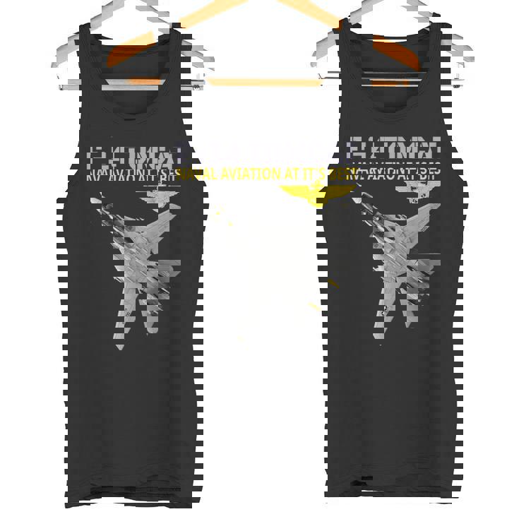 F-14 Tomcatが動作しています。最高の海軍航空。 タンクトップ