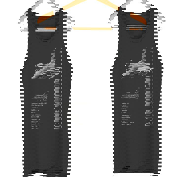 F-16 バイパー ファイティング ファルコン ジェット戦闘機仕様 タンクトップ