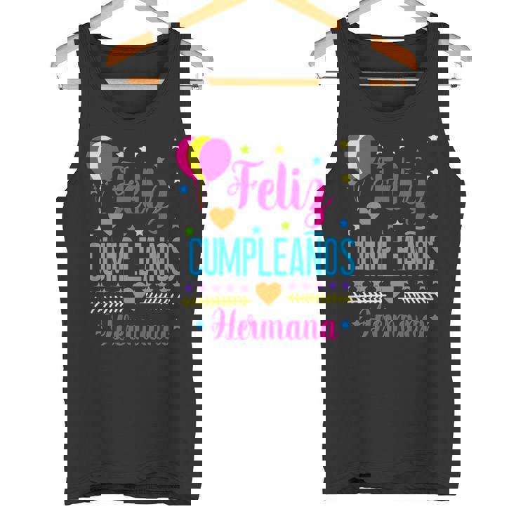 Feliz Cumpleanos Hermana-Happy Birthdayister Español Camiseta sin mangas