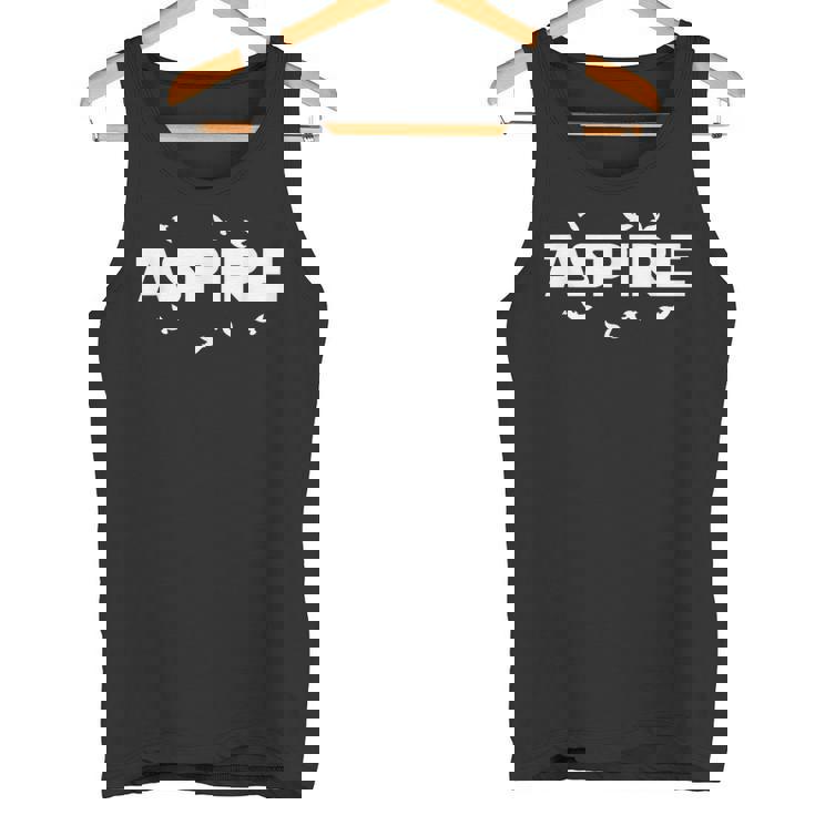 Fly High & Be Aspire Quotes Wise Advise Illustration Graphic タンクトップ