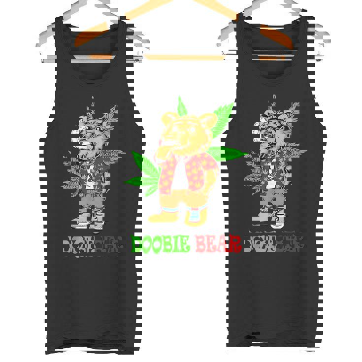 Doobie Bear 大麻の葉 雑草愛好家 マリファナギフト タンクトップ