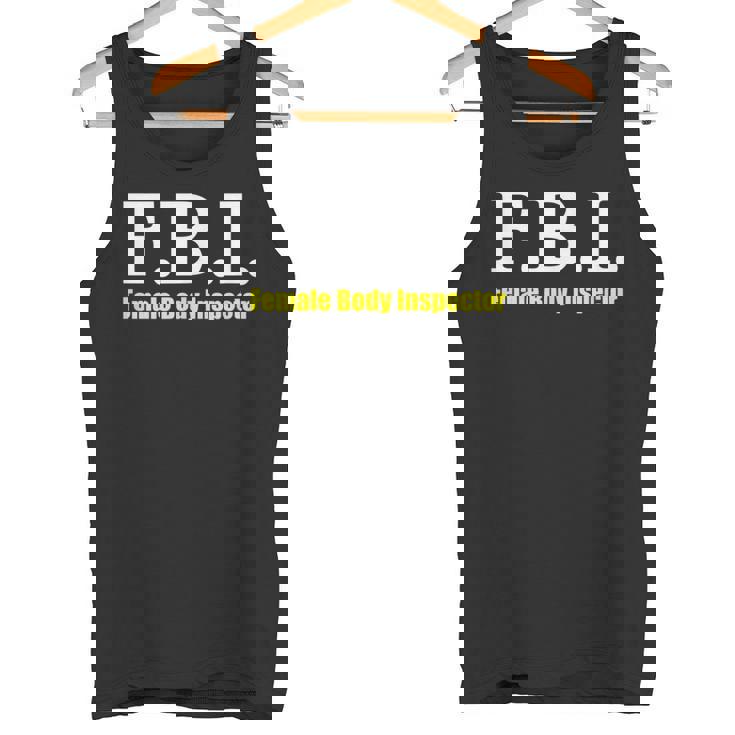 メンズ Fbi Female Body Inspector Meme Novelty Apparel タンクトップ