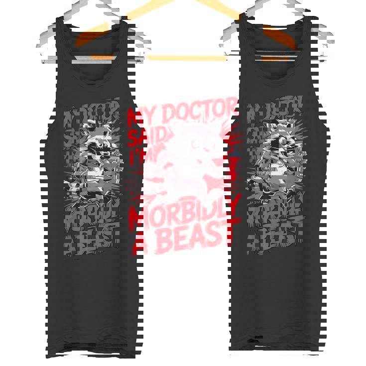 Gym Workout Racoon Muscle タンクトップ