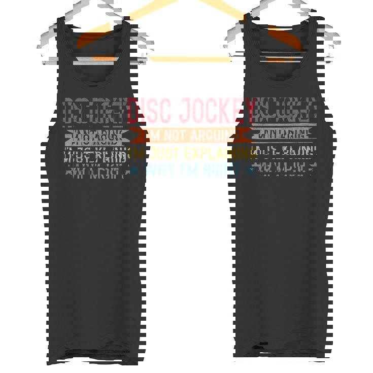 Profession Quote Disc Jockey タンクトップ