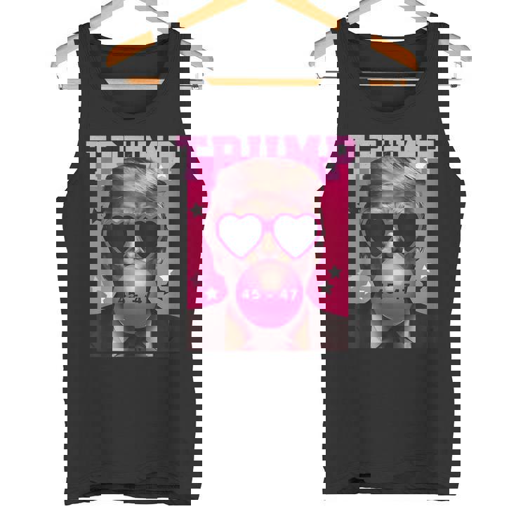 Trump 2024 メガネ&バブルガム ピンク タンクトップ