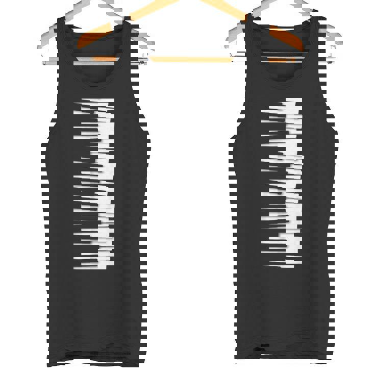 Wobbly ピアノキーボード – ピアニスト&ミュージシャンのグラフィック タンクトップ