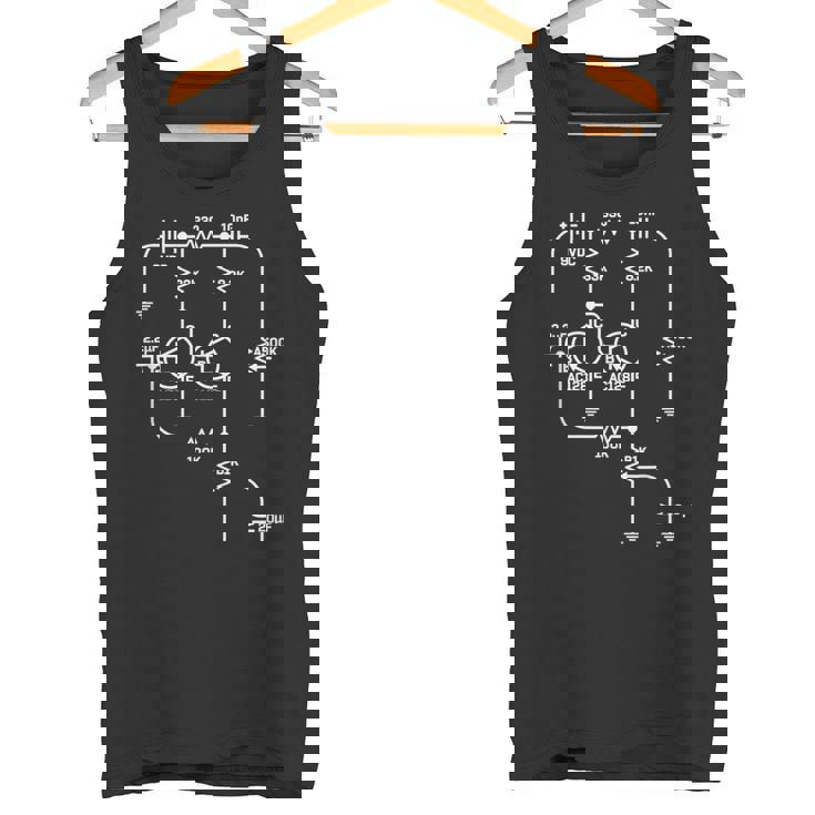 Fuzz Pedal スケマティック回路 ハンドワイヤー ミュージシャン ギフト タンクトップ