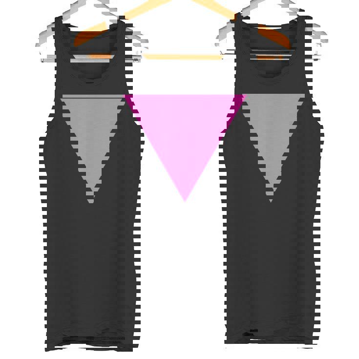 Gay Pride Upside Down Pink Triangle タンクトップ