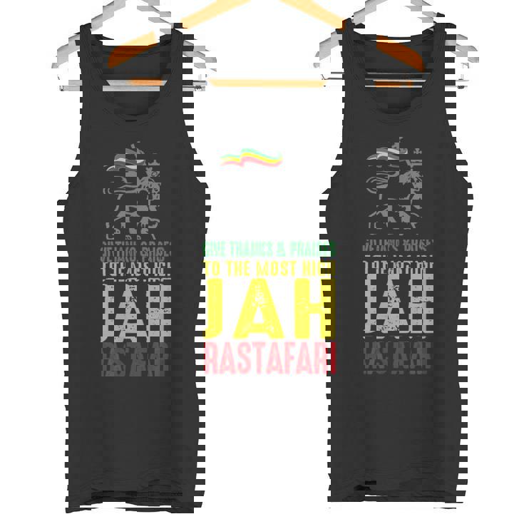 Give Thanks & Praises Jah Rastafari レゲエ ラスタ ウェア タンクトップ
