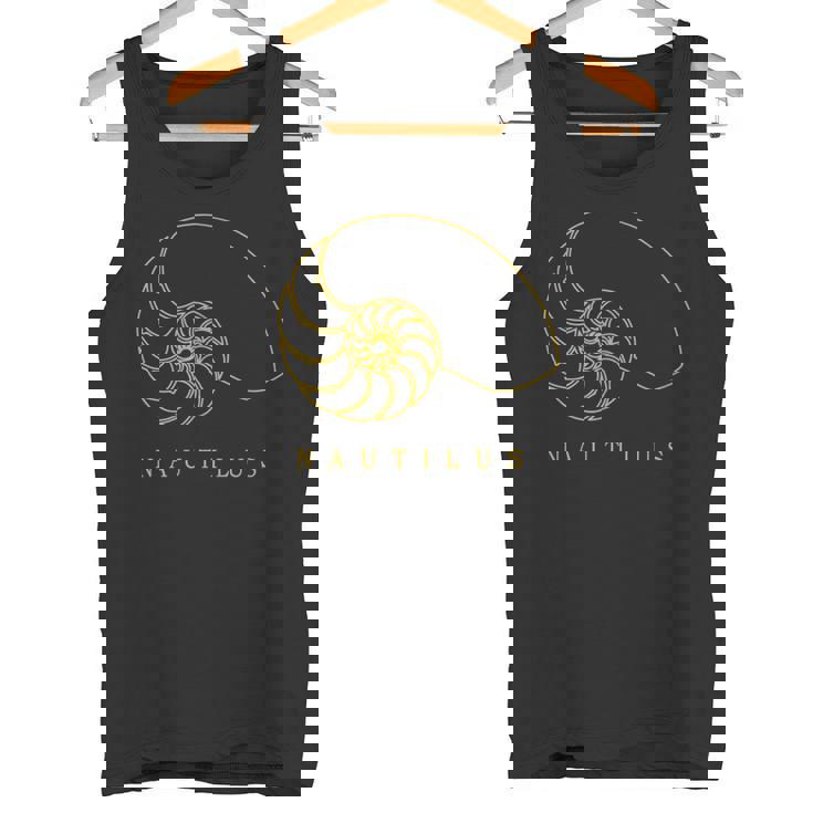 Golden Nautilus シェルtシャツ 海洋自然愛好家向け タンクトップ