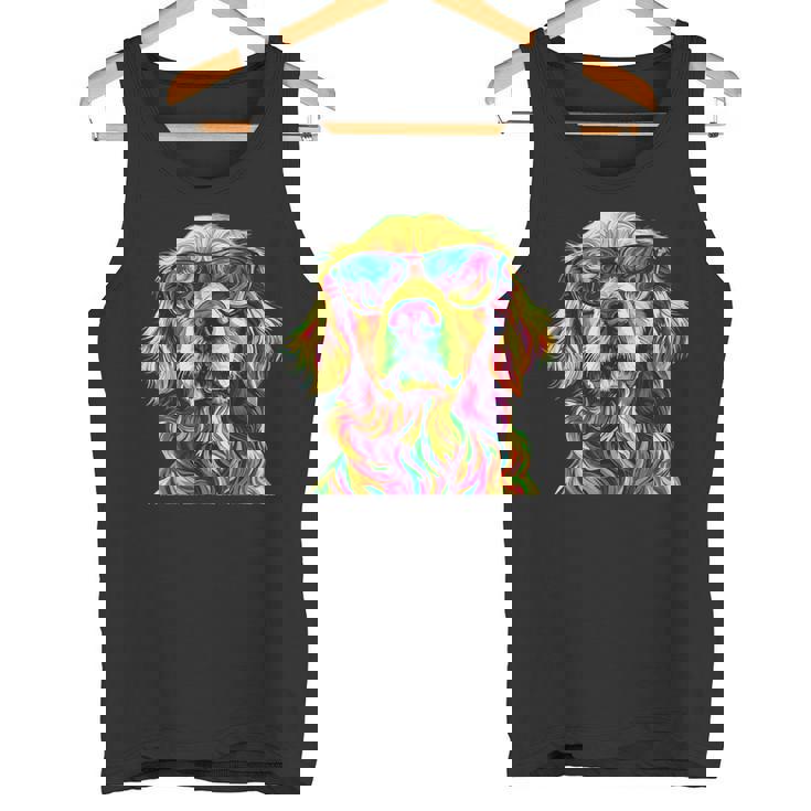 Golden Retriever Lovers カラフル 面白い ゴールデンレトリバー タンクトップ