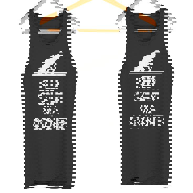 Gooner フットボールファン Keep Calm Gooner アーセナルギフト タンクトップ