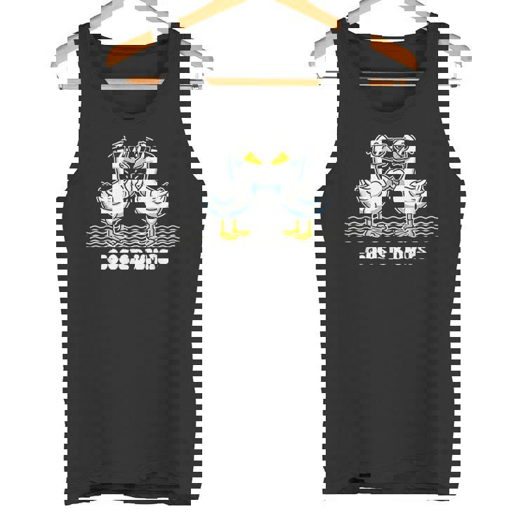 Goose Bumps ユーモラスなことわざ ガチョウの愚かな拳バンプ しゃれ タンクトップ