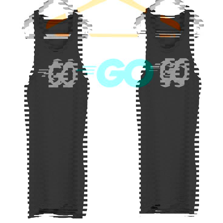 Goロゴ付きのgoプログラミング言語golang開発者 タンクトップ