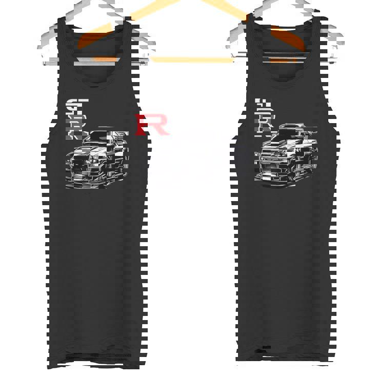 Gt R 34 レーシング ドラグ ドリフト Jdm Japan ストリートスポーツカー タンクトップ