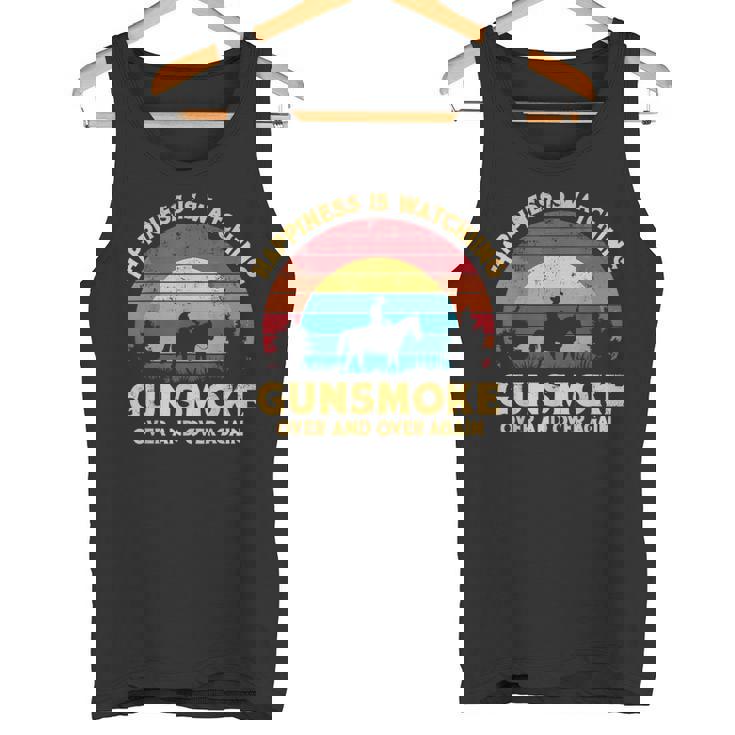 Happiness Is Watching Gunsmoke Over And Over Again Cowboys タンクトップ