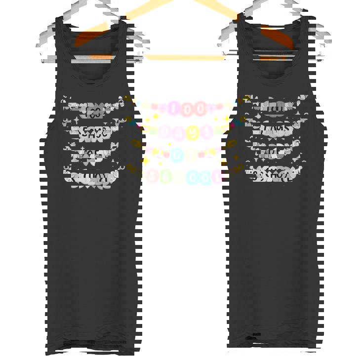 Happy 100 Days Ofchool ブレスレット 教師 学生 100日目 タンクトップ