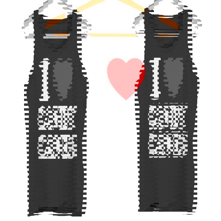 I Heart 愛 キャンディケーン 冬 ペパーミント クリスマス タンクトップ