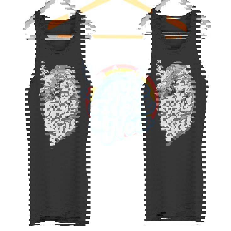 Be Here Now レトロ ヴィンテージ スピリチュアル マインドフルネス タンクトップ