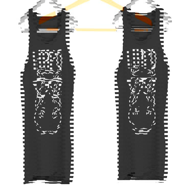 Hippopotamus デザイン クールで素晴らしいカバのサングラス タンクトップ