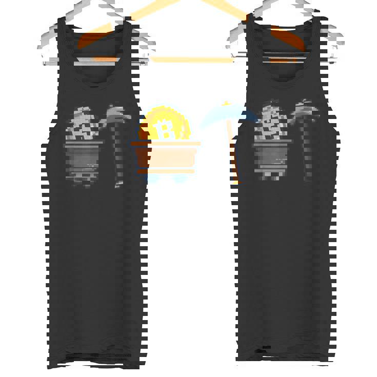 Hodl Btc モダンビットコインアート ビットコインマイニング ピクセル ビットコイン タンクトップ