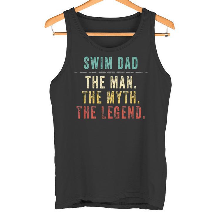 Hombre Regalo Para El Día Del Padre Natación Papá Hombre Mito Leyenda Camiseta sin mangas