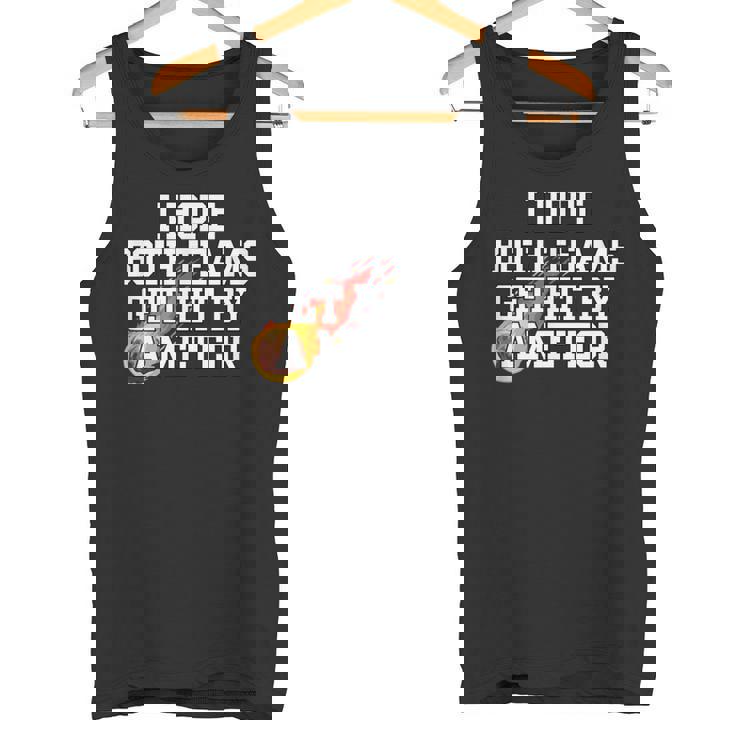 I Hope Both Teams Get Hit With A Meteor Lose メンズ レディース タンクトップ