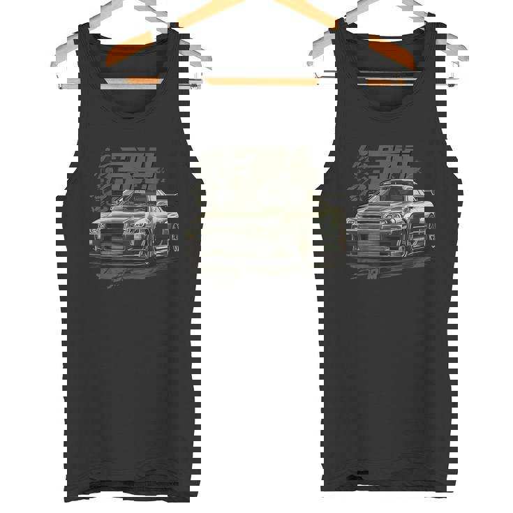Horizonte Clásicoerde Urbano R34 Liberty Walk Jdm Camiseta sin mangas