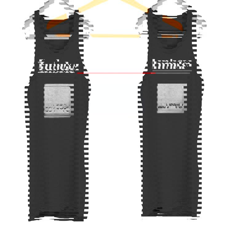 Humbucker ハムバッカー、クールなギタリストのギフト ギターピックアップグラフィック タンクトップ