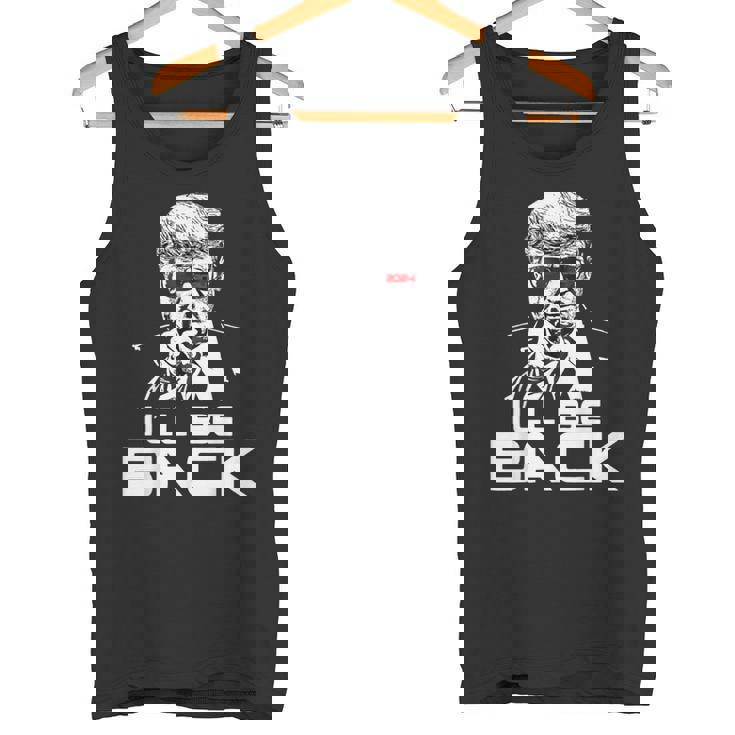 I'll Be Back 2024 ドナルド・トランプ 大統領用 おもしろサングラス タンクトップ