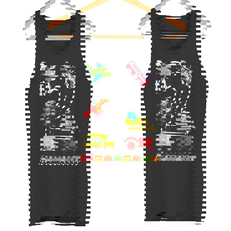 I'm 2 2歳の誕生日 トラック 乗り物 交通機関車 タンクトップ