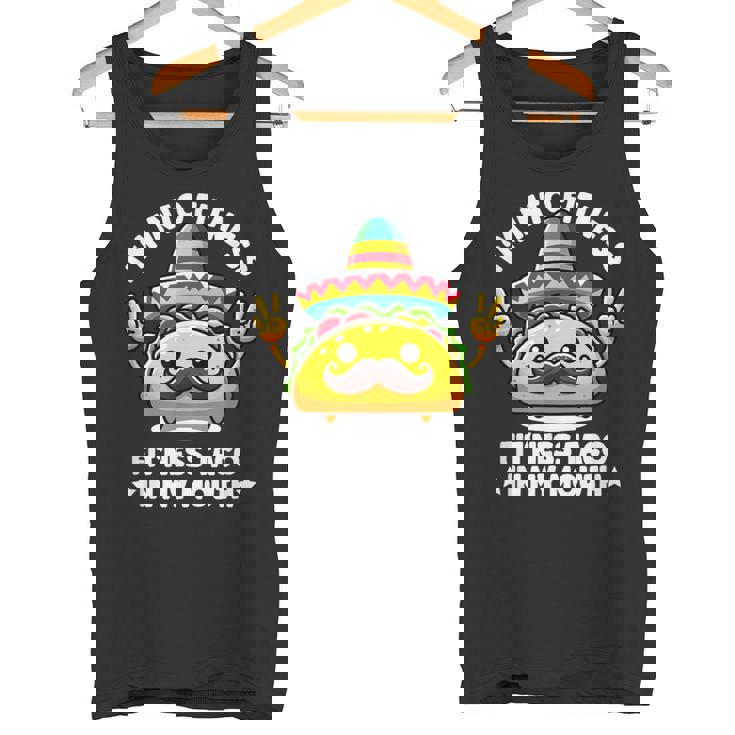 I'm Into Fitness Fit'ness Taco In My Mouth ジム おもしろタコス タンクトップ