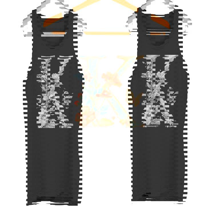 Idée-Cadeau Personnalisé Lettre K En Fleurs Et Papillons Débardeur e