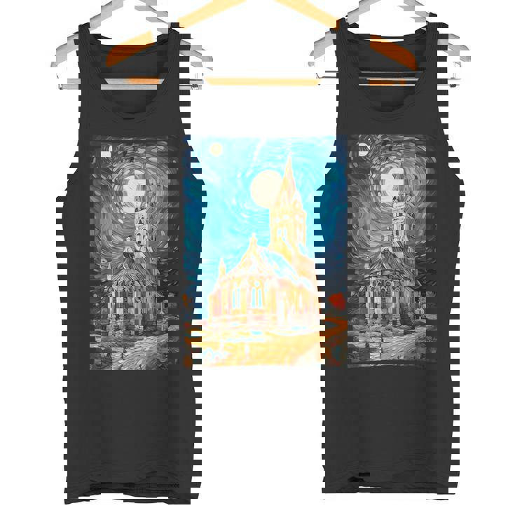 Iglesia Artística Dean Gogh Noche Estrellada Camiseta sin mangas