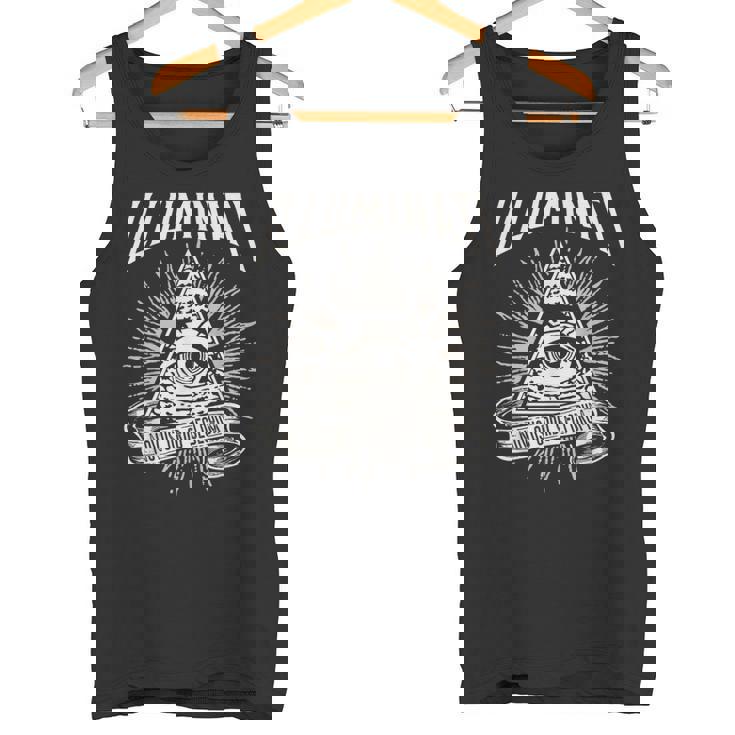 Illuminati New World Order イルミナティ新世界秩序デザイン、プロビデンスの目 タンクトップ