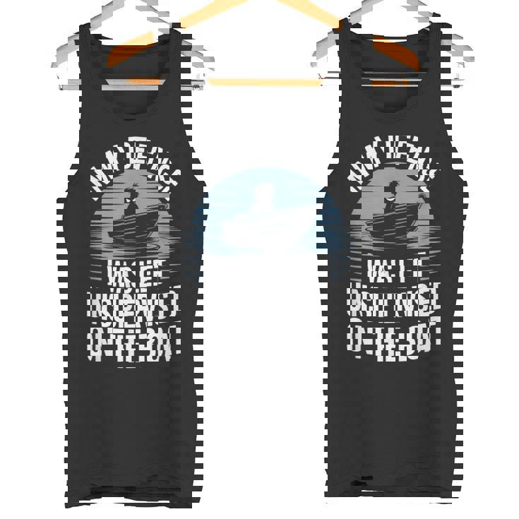 In My Defense I Was Unwatched On The Boat Fishing愛好家 タンクトップ