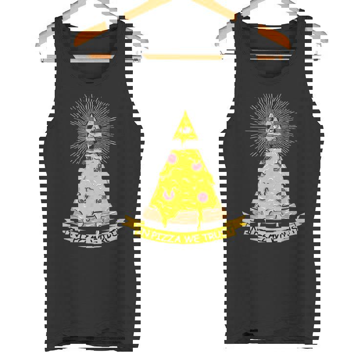 In Pizza We Trust イルミナティピザ タンクトップ