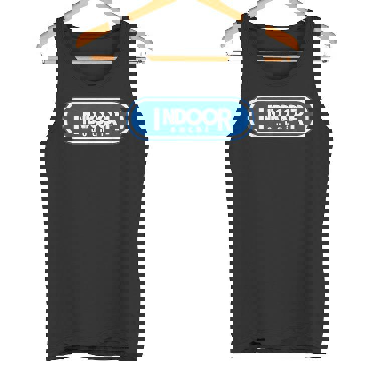 Indoor インドア【変なデザイン屋さん】ブランド ロゴ パロディ 面白い タンクトップ
