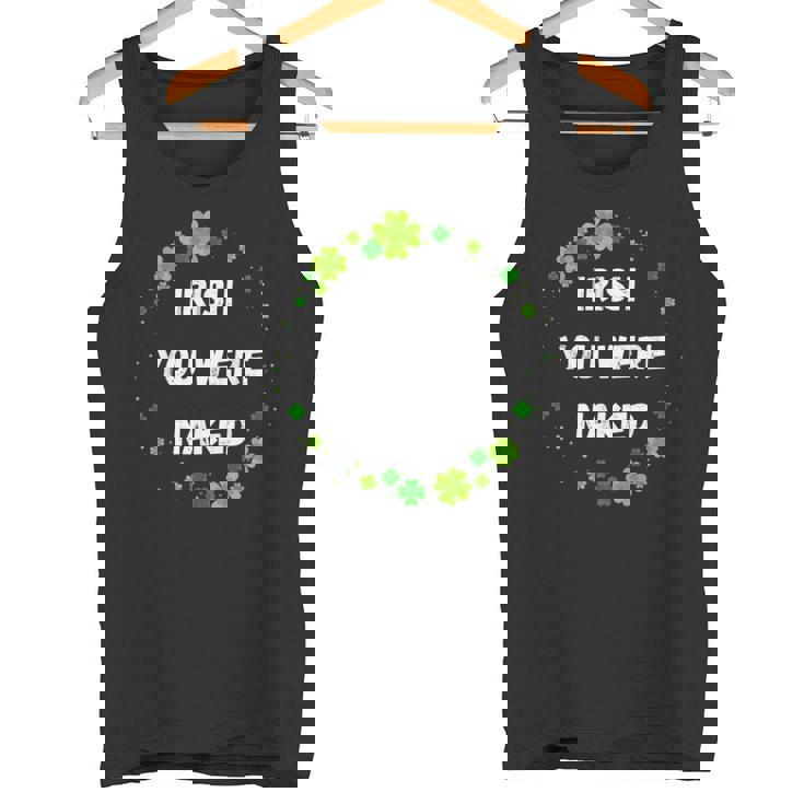 Irish You Were Nakedt Patrick's Day アイルランドのお祝い タンクトップ