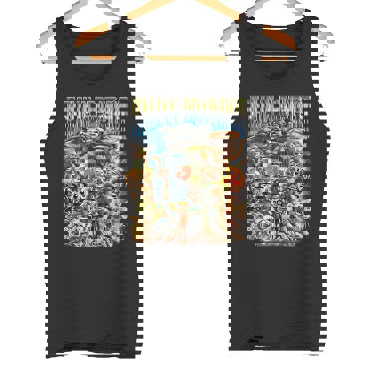 Italian Brainrot 面白いイタリアンブレインロットミームキャラクタ タンクトップ