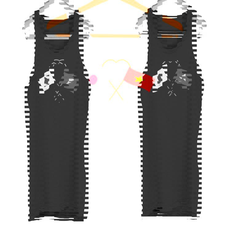 Japanese Flagietnamese Flagベトナムの遺産 ベトナムのルーツ 日本の国旗 ベトナムの国旗 タンクトップ