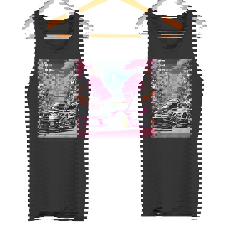 Jdm レトロ 和 ドリフト 車 東京 スカイライン 桜 タンクトップ